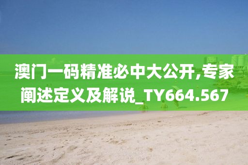 澳门一码精准必中大公开,专家阐述定义及解说_TY664.567
