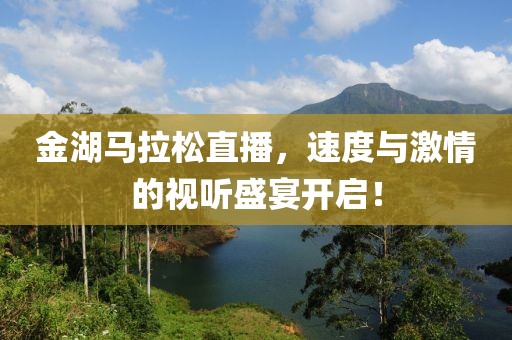 金湖马拉松直播，速度与激情的视听盛宴开启！