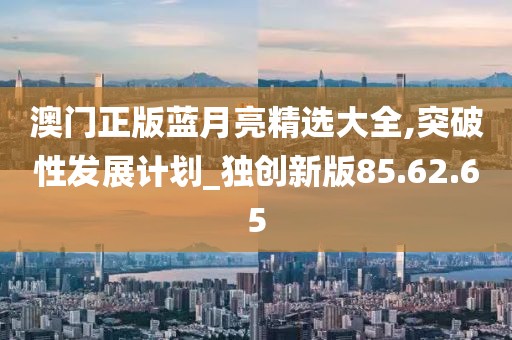 澳门正版蓝月亮精选大全,突破性发展计划_独创新版85.62.65