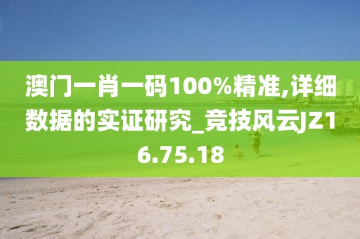 澳门一肖一码100%精准,详细数据的实证研究_竞技风云JZ16.75.18