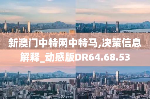 新澳门中特网中特马,决策信息解释_动感版DR64.68.53