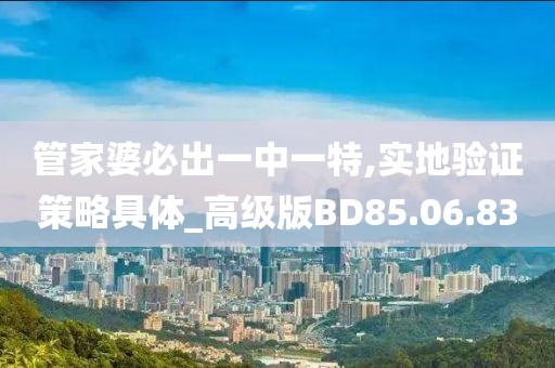 管家婆必出一中一特,实地验证策略具体_高级版BD85.06.83