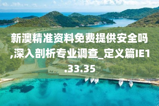 新澳精准资料免费提供安全吗,深入剖析专业调查_定义篇IE1.33.35