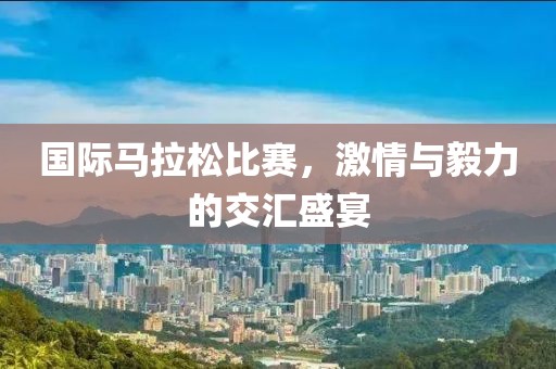 国际马拉松比赛，激情与毅力的交汇盛宴