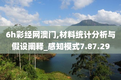 6h彩经网澳门,材料统计分析与假设阐释_感知模式7.87.29
