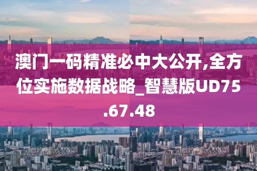 澳门一码精准必中大公开,全方位实施数据战略_智慧版UD75.67.48
