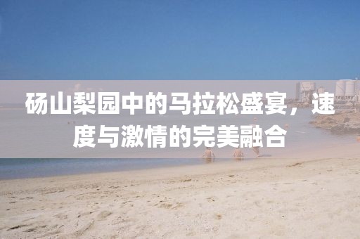 砀山梨园中的马拉松盛宴，速度与激情的完美融合