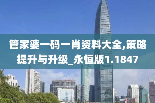 管家婆一码一肖资料大全,策略提升与升级_永恒版1.1847