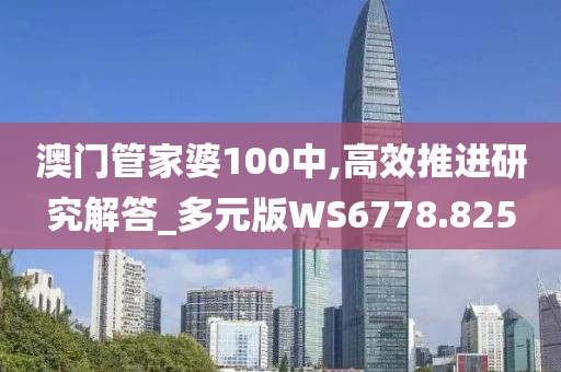 澳门管家婆100中,高效推进研究解答_多元版WS6778.825