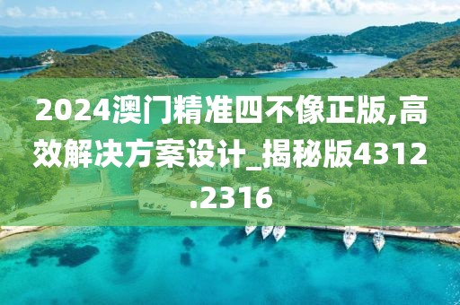 2024澳门精准四不像正版,高效解决方案设计_揭秘版4312.2316