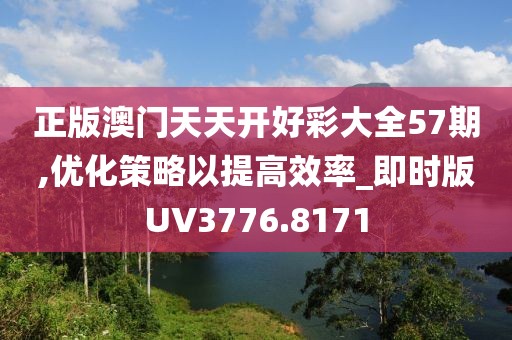 正版澳门天天开好彩大全57期,优化策略以提高效率_即时版UV3776.8171