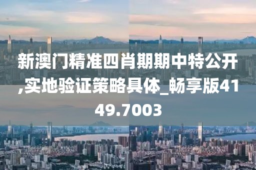 新澳门精准四肖期期中特公开,实地验证策略具体_畅享版4149.7003