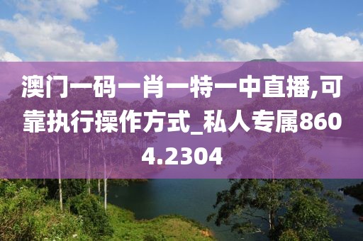 澳门一码一肖一特一中直播,可靠执行操作方式_私人专属8604.2304