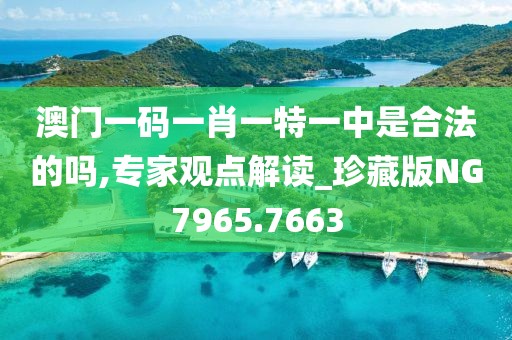 澳门一码一肖一特一中是合法的吗,专家观点解读_珍藏版NG7965.7663