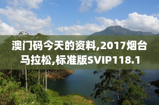 澳门码今天的资料,2017烟台马拉松,标准版SVIP118.1