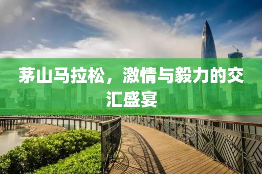 茅山马拉松，激情与毅力的交汇盛宴