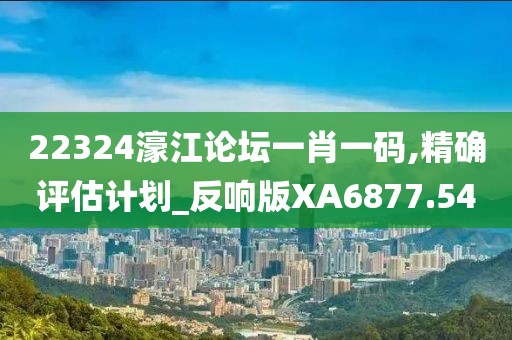 22324濠江论坛一肖一码,精确评估计划_反响版XA6877.54