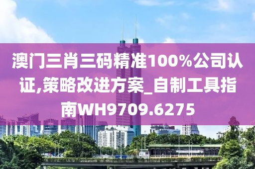澳门三肖三码精准100%公司认证,策略改进方案_自制工具指南WH9709.6275