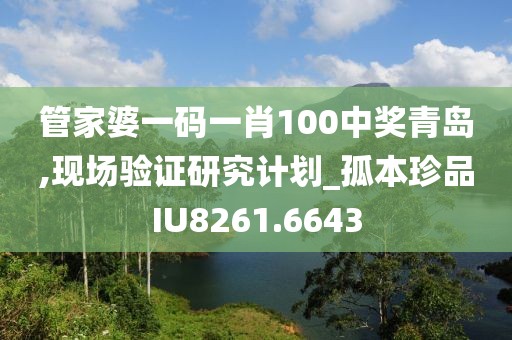 管家婆一码一肖100中奖青岛,现场验证研究计划_孤本珍品IU8261.6643