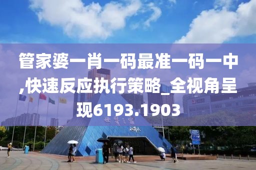 管家婆一肖一码最准一码一中,快速反应执行策略_全视角呈现6193.1903