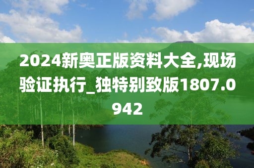 2024新奥正版资料大全,现场验证执行_独特别致版1807.0942