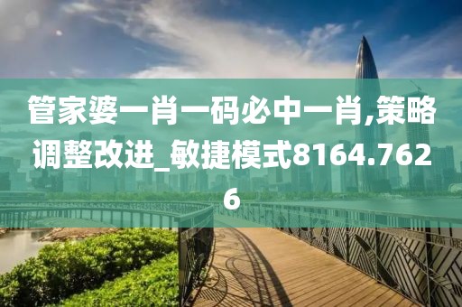 管家婆一肖一码必中一肖,策略调整改进_敏捷模式8164.7626