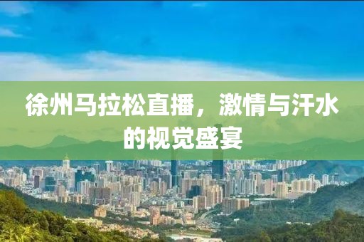 徐州马拉松直播，激情与汗水的视觉盛宴
