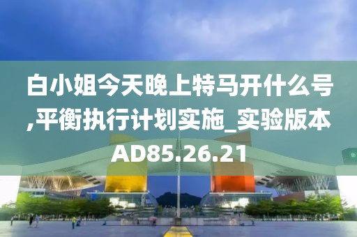 白小姐今天晚上特马开什么号,平衡执行计划实施_实验版本AD85.26.21