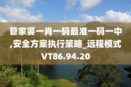 管家婆一肖一码最准一码一中,安全方案执行策略_远程模式VT86.94.20