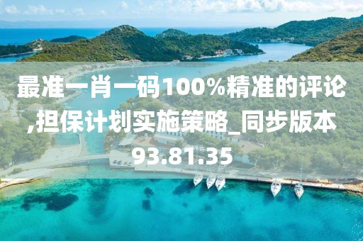 最准一肖一码100%精准的评论,担保计划实施策略_同步版本93.81.35