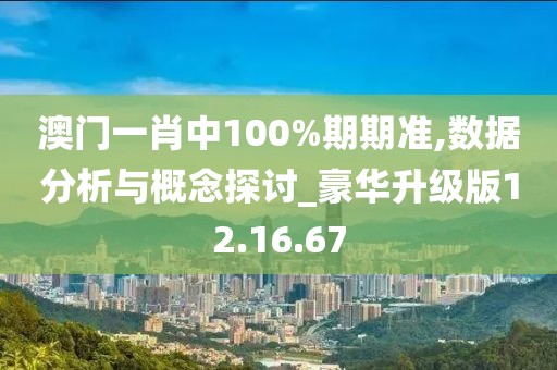 澳门一肖中100%期期准,数据分析与概念探讨_豪华升级版12.16.67