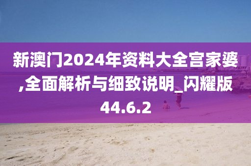 新澳门2024年资料大全宫家婆,全面解析与细致说明_闪耀版44.6.2