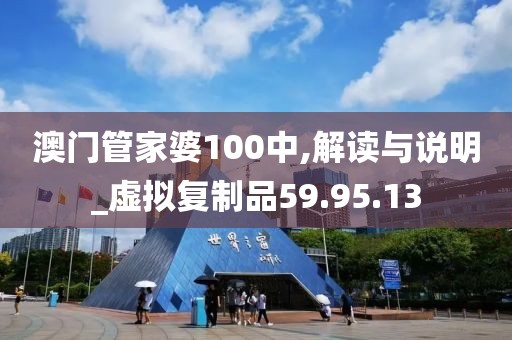 澳门管家婆100中,解读与说明_虚拟复制品59.95.13