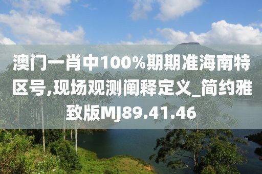 澳门一肖中100%期期准海南特区号,现场观测阐释定义_简约雅致版MJ89.41.46