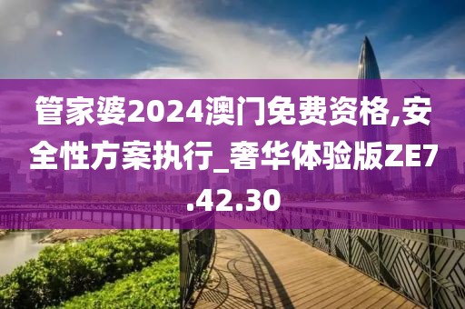 管家婆2024澳门免费资格,安全性方案执行_奢华体验版ZE7.42.30