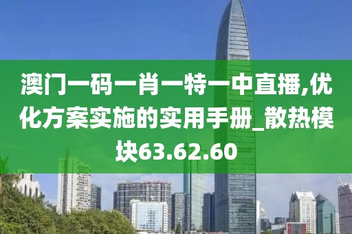 澳门一码一肖一特一中直播,优化方案实施的实用手册_散热模块63.62.60