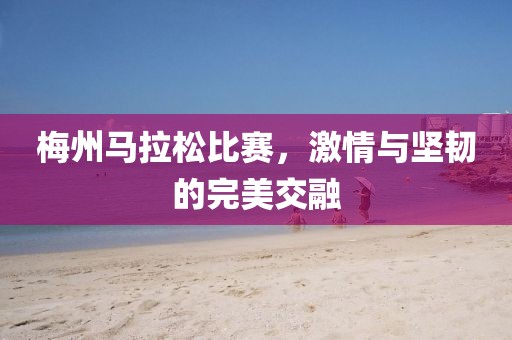 梅州马拉松比赛，激情与坚韧的完美交融