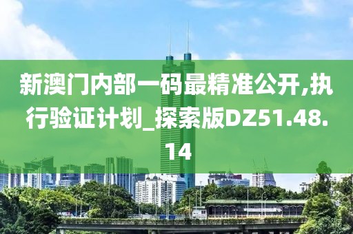 新澳门内部一码最精准公开,执行验证计划_探索版DZ51.48.14