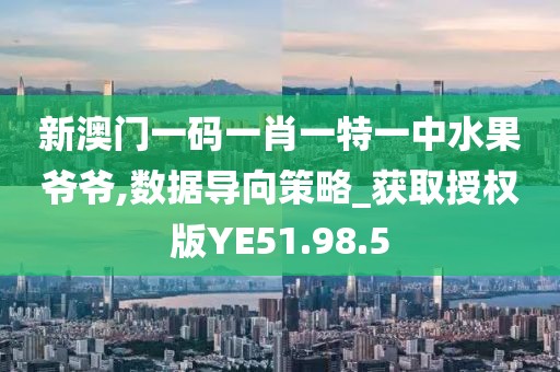 新澳门一码一肖一特一中水果爷爷,数据导向策略_获取授权版YE51.98.5