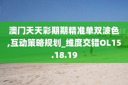 澳门天天彩期期精准单双波色,互动策略规划_维度交错OL15.18.19