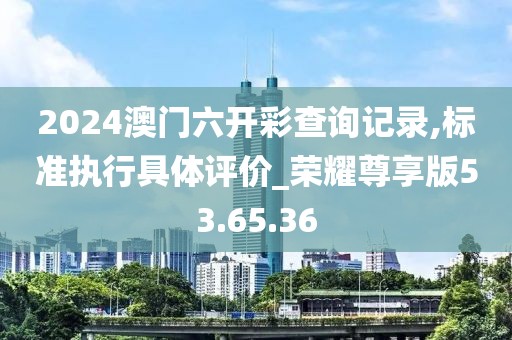 2024澳门六开彩查询记录,标准执行具体评价_荣耀尊享版53.65.36