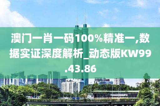 澳门一肖一码100%精准一,数据实证深度解析_动态版KW99.43.86