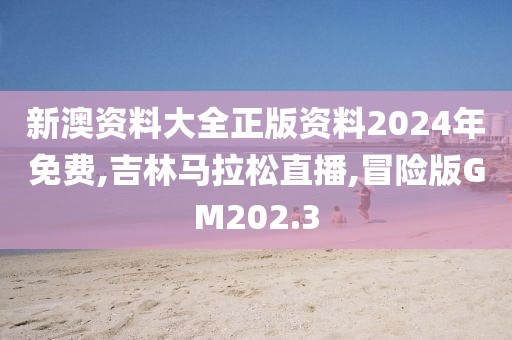 新澳资料大全正版资料2024年免费,吉林马拉松直播,冒险版GM202.3