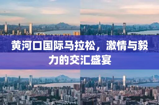 黄河口国际马拉松，激情与毅力的交汇盛宴