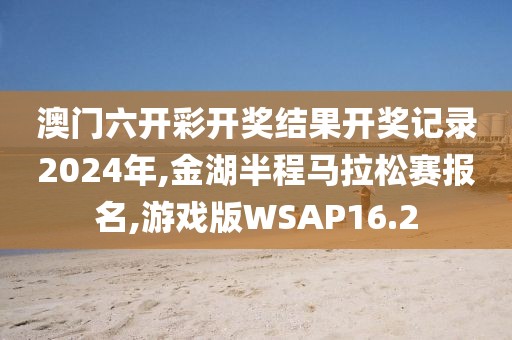 澳门六开彩开奖结果开奖记录2024年,金湖半程马拉松赛报名,游戏版WSAP16.2