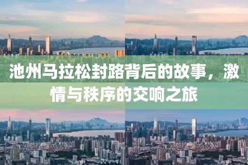 池州马拉松封路背后的故事，激情与秩序的交响之旅