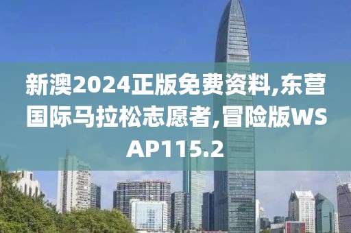 新澳2024正版免费资料,东营国际马拉松志愿者,冒险版WSAP115.2