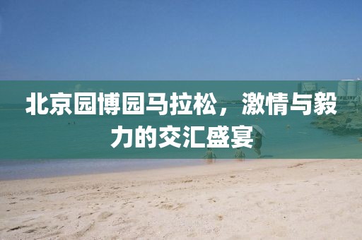 北京园博园马拉松，激情与毅力的交汇盛宴