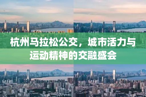 杭州马拉松公交，城市活力与运动精神的交融盛会