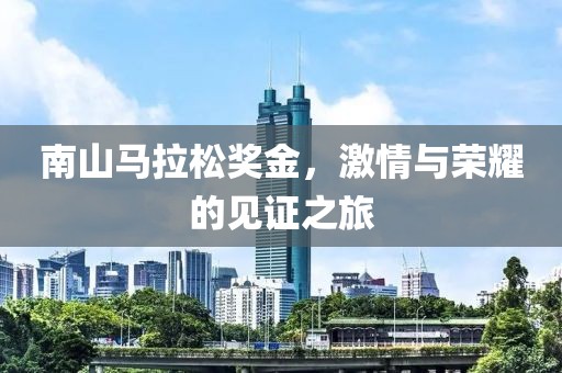 南山马拉松奖金，激情与荣耀的见证之旅